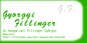 gyorgyi fillinger business card