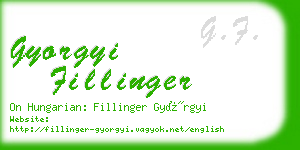 gyorgyi fillinger business card